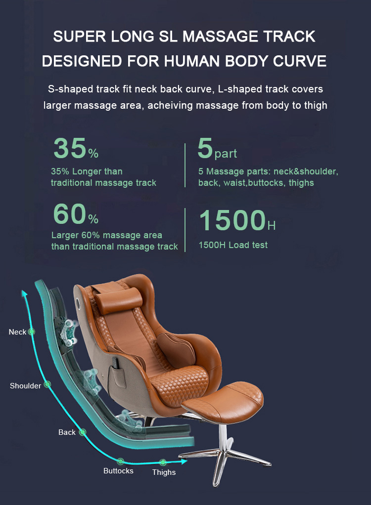 جديد دوران 360 درجة الاتجاه الترفيه أريكة تدليك كرسي كهربائي قابل للاستلقاء لكامل الجسم Shiatus أريكة تدليك مع الأسنان الزرقاء